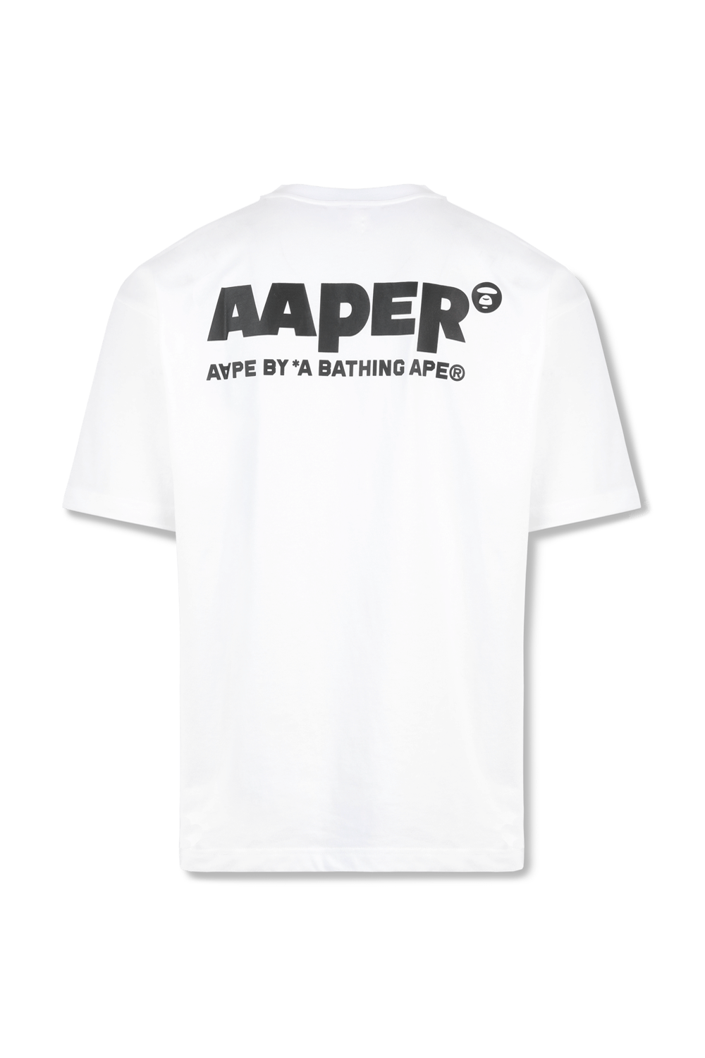 תמונה אחורית של We Are AAPER Tee in White AAPE
