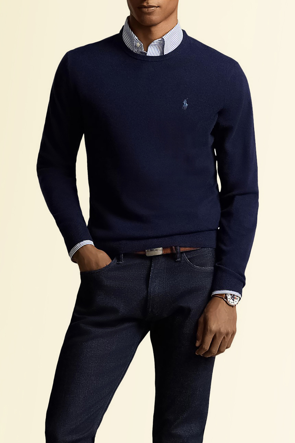 תמונת דוגמן קידמית של סריג צמר POLO RALPH LAUREN