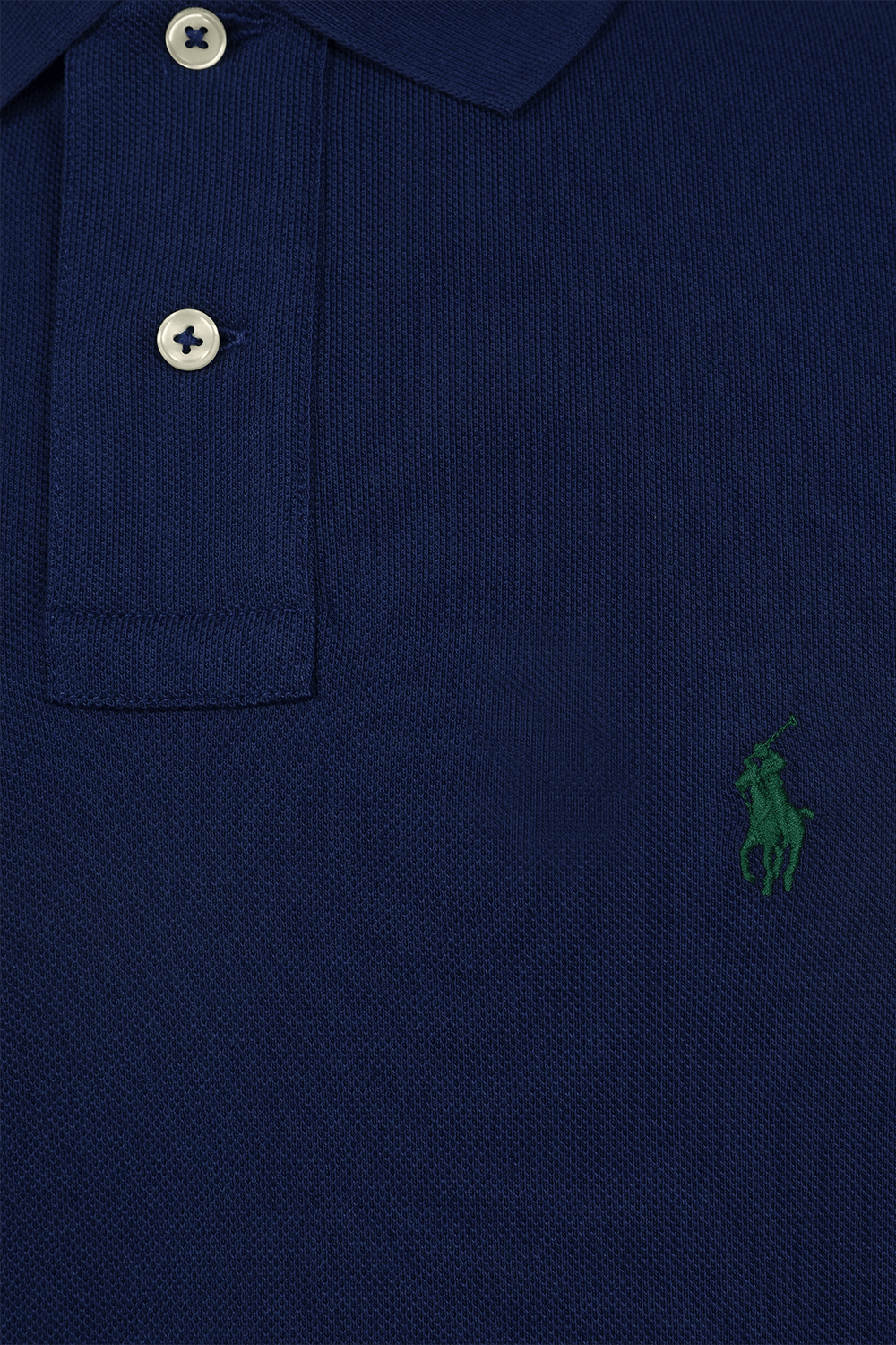 תמונה אחורית של חולצת פולו קצרה מכותנה POLO RALPH LAUREN