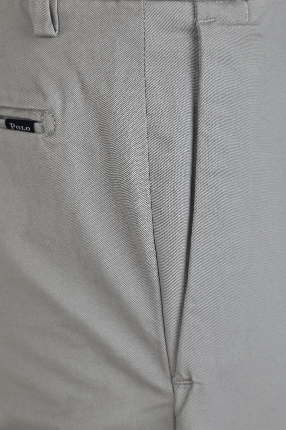 תמונה אחורית של Classic Straight Flat Pants in Grey POLO RALPH LAUREN