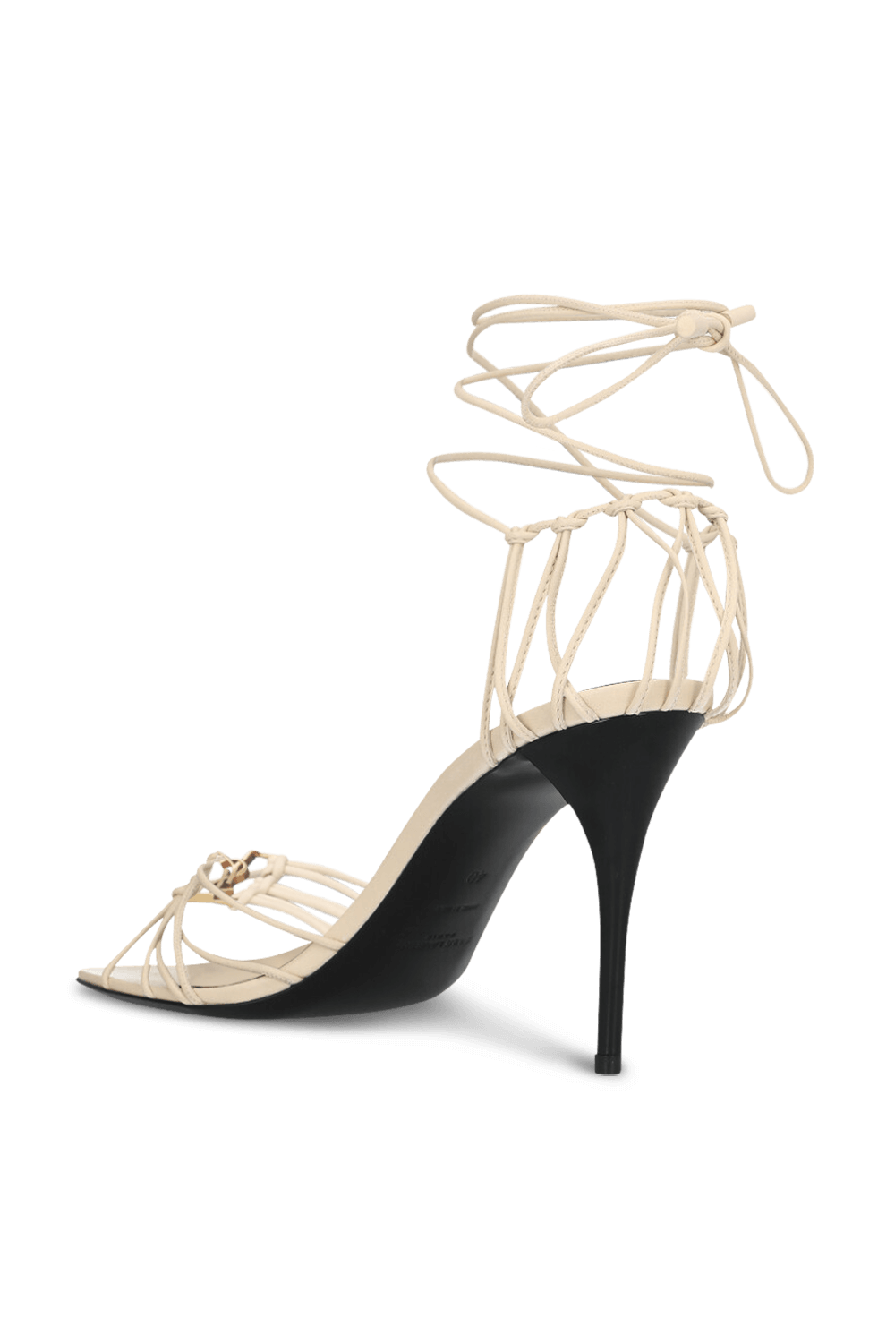 תמונה אחורית של סנדלי קשירה עקב SAINT LAURENT