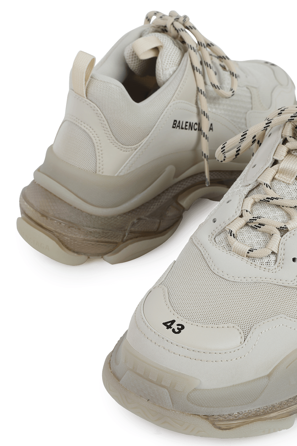 תמונת תקריב של Triple Clear Sole in Antique White BALENCIAGA