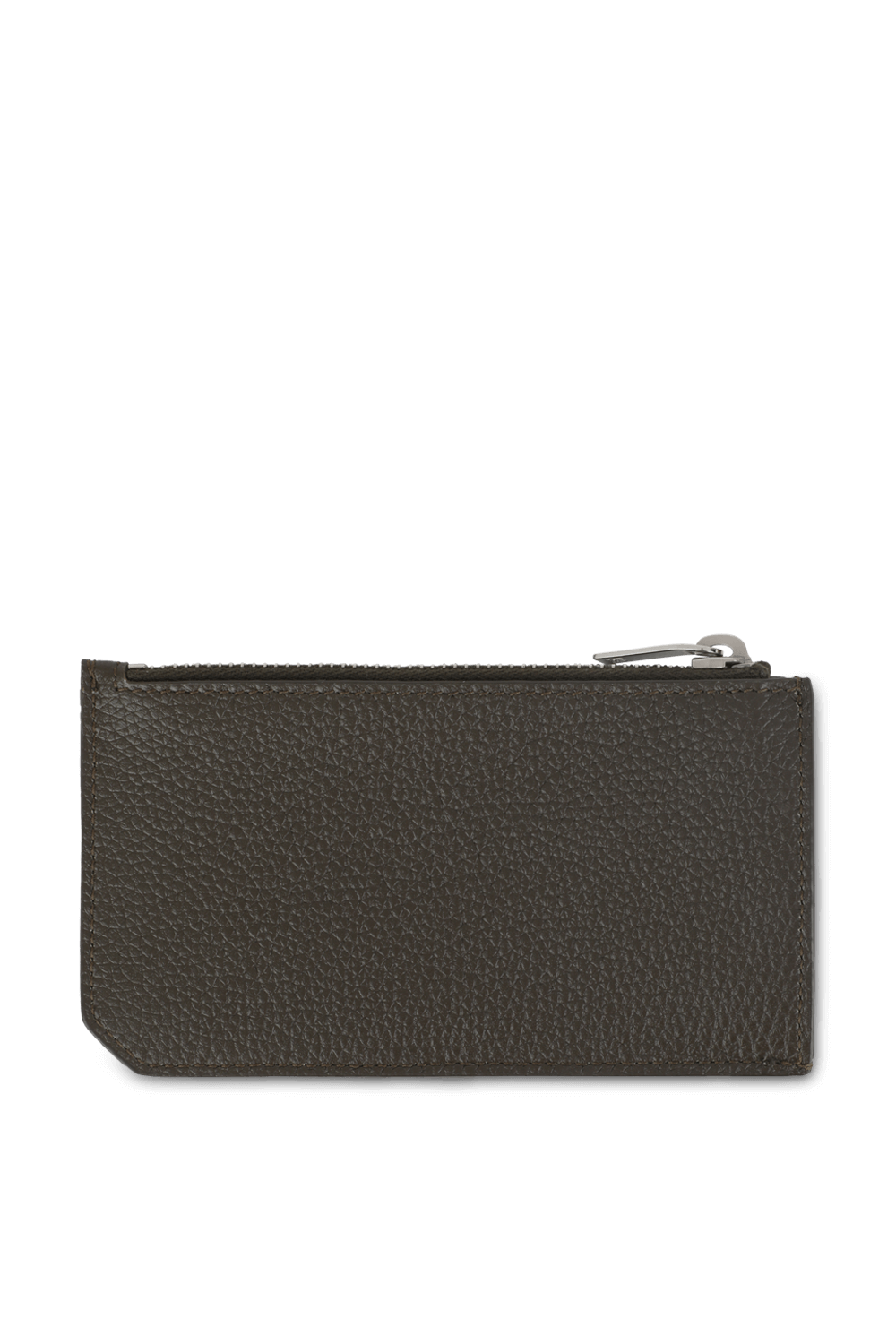 תמונה אחורית של מחזיק כרטיסים מעור עם רוכסן SAINT LAURENT