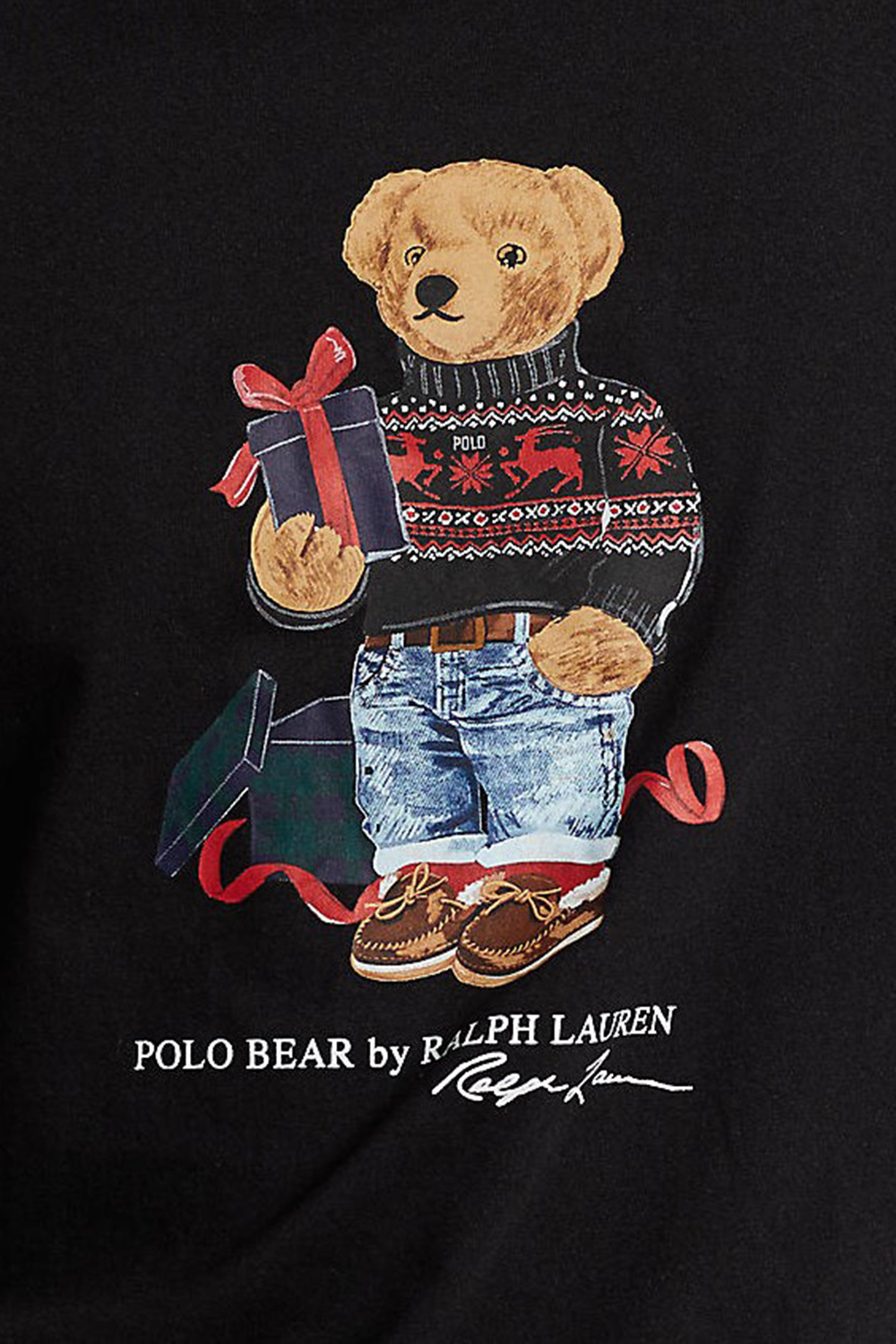 תמונת תקריב דוגמן של חולצת טי עם לוגו POLO RALPH LAUREN