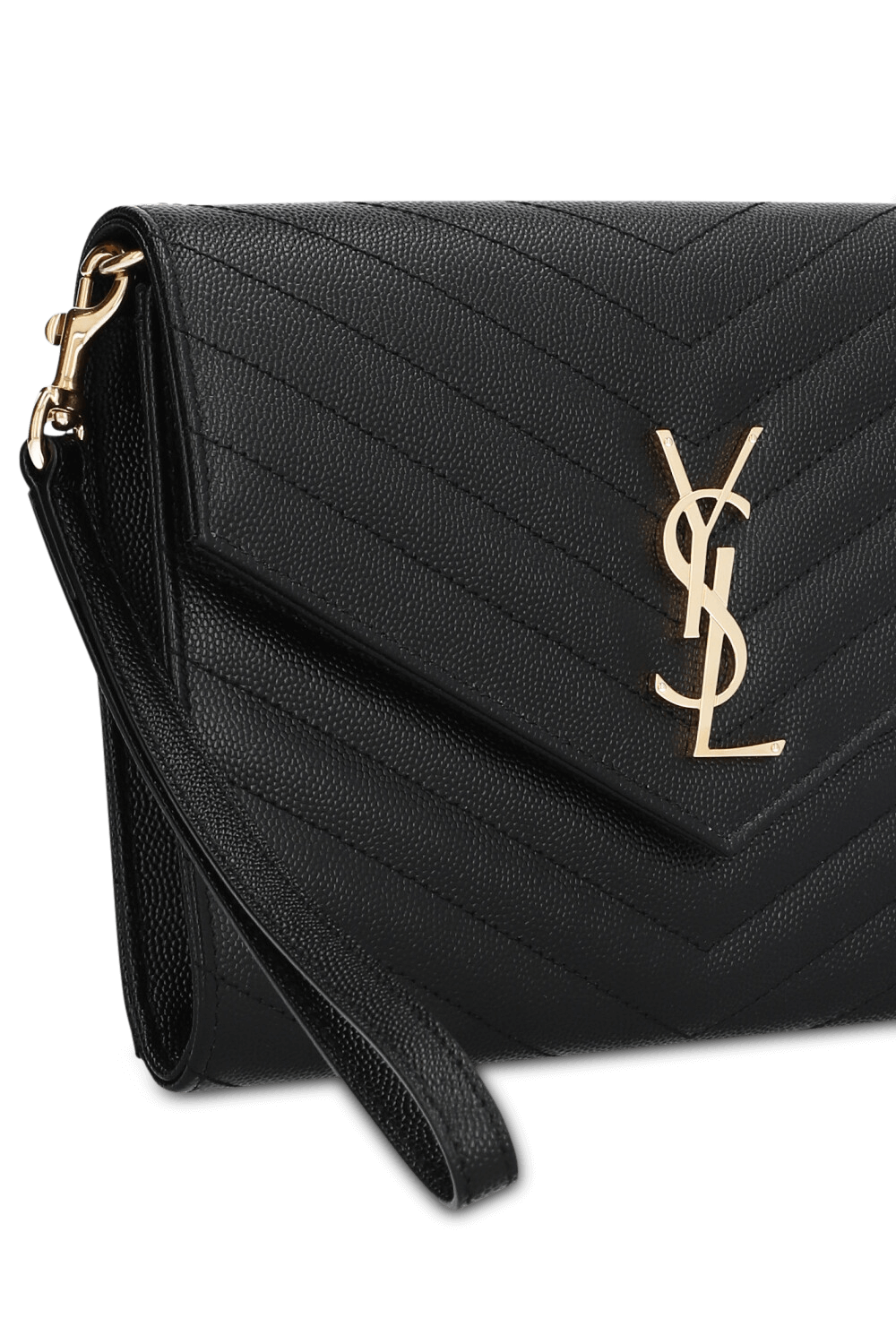 תמונת תקריב של תיק קלאץ' מעטפה SAINT LAURENT