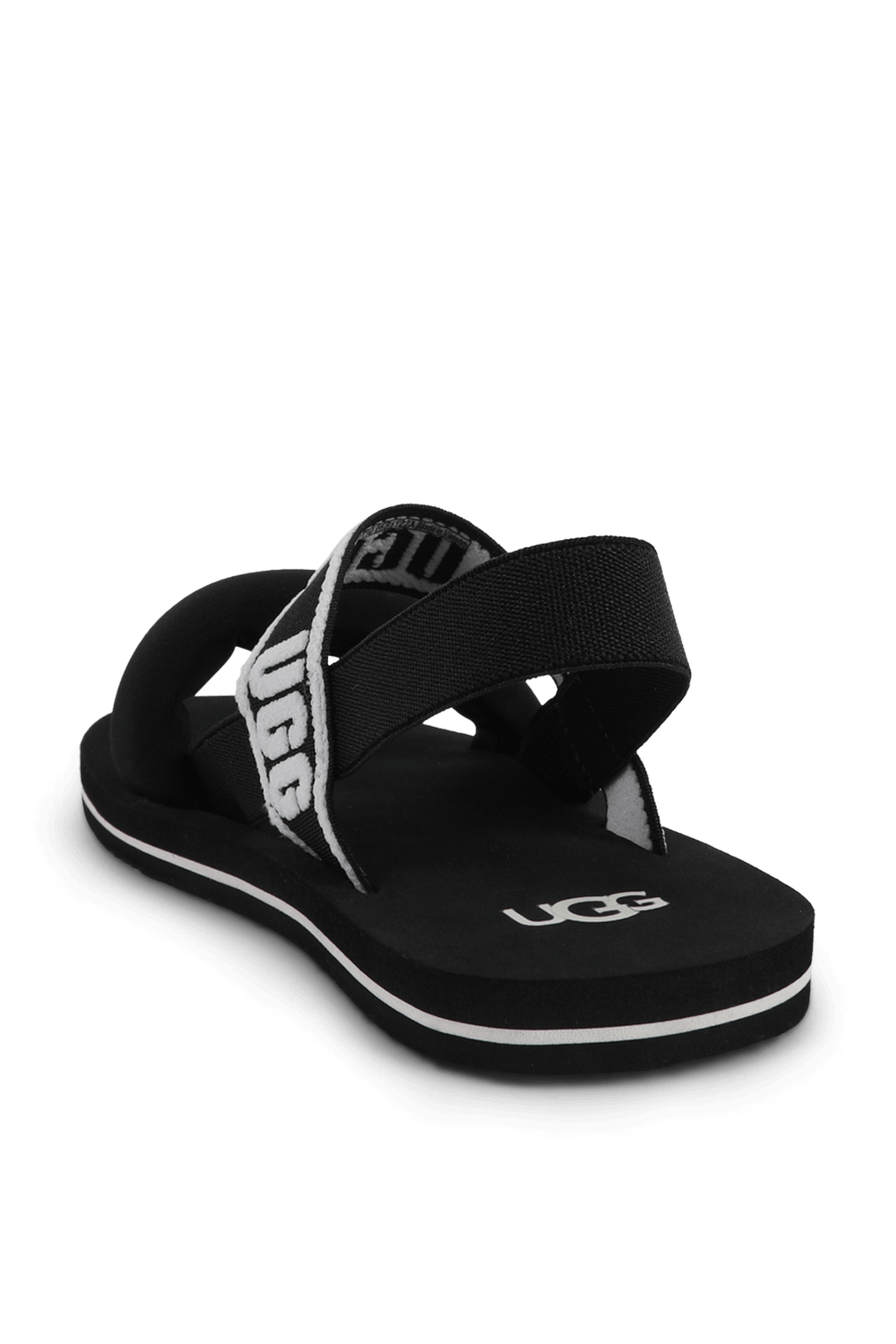 תמונה אחורית של מידות 22-31 סנדלי זומה שחורות UGG