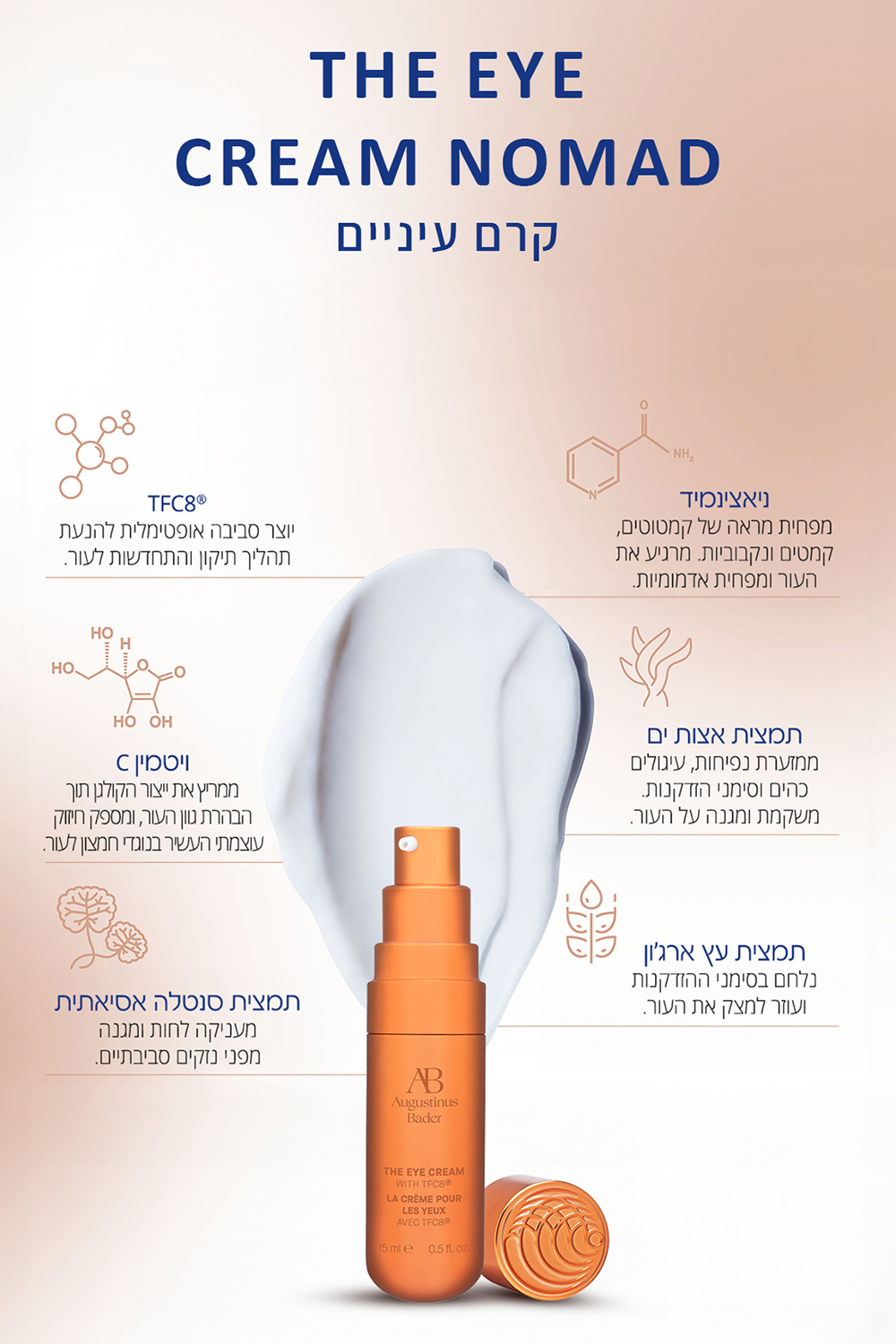 תמונת אווירה של קרם עיניים עשיר 15 מל AUGUSTINUS BADER