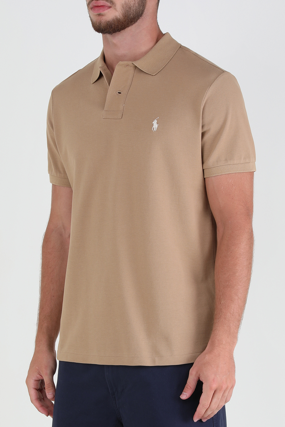 תמונת דוגמן קידמית של חולצת פולו עם לוגו רקום POLO RALPH LAUREN