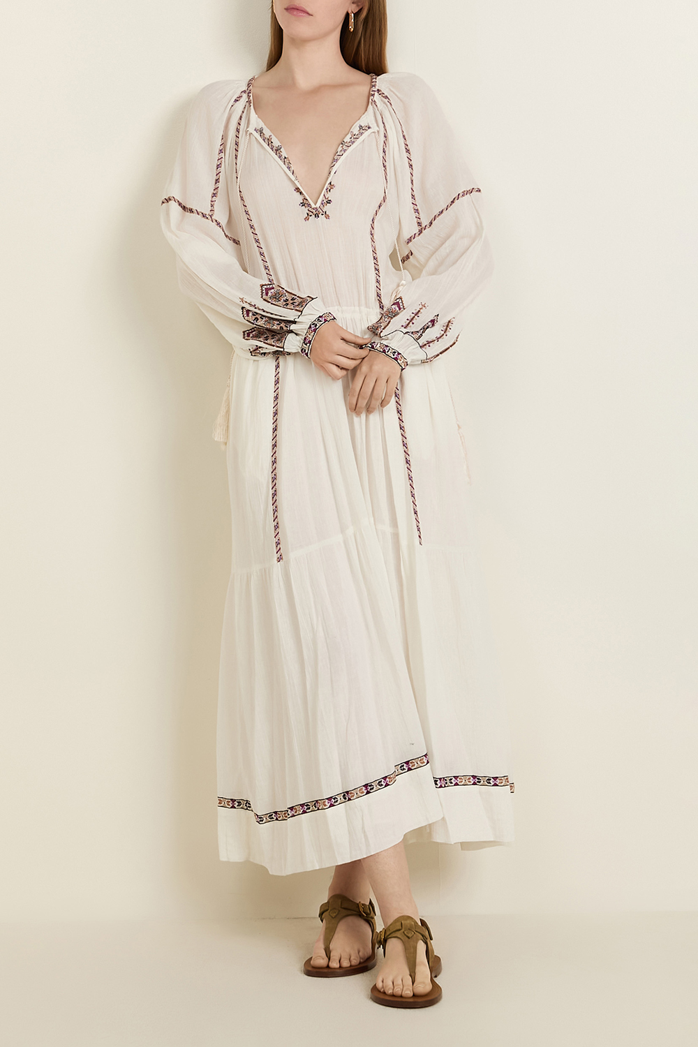 תמונת דוגמן קידמית של סנדלי אצבע ISABEL MARANT