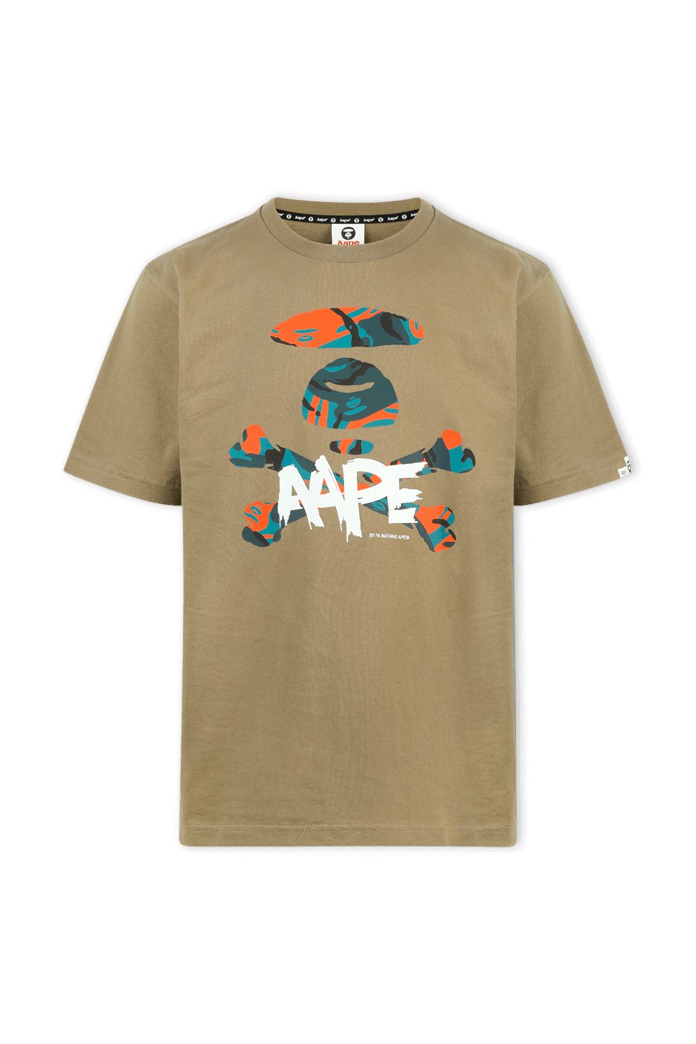 תמונה קידמית של AAPE Logo Tee in Dark Beige