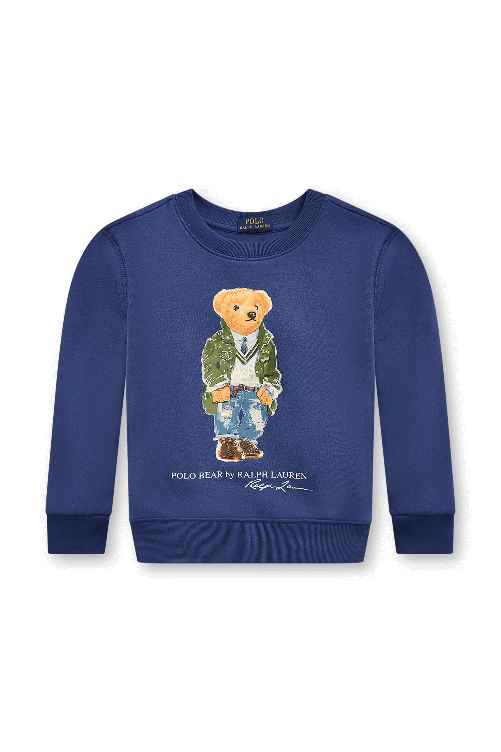תמונה אחורית של סווטשירט עם צווארון מעוגל POLO RALPH LAUREN KIDS