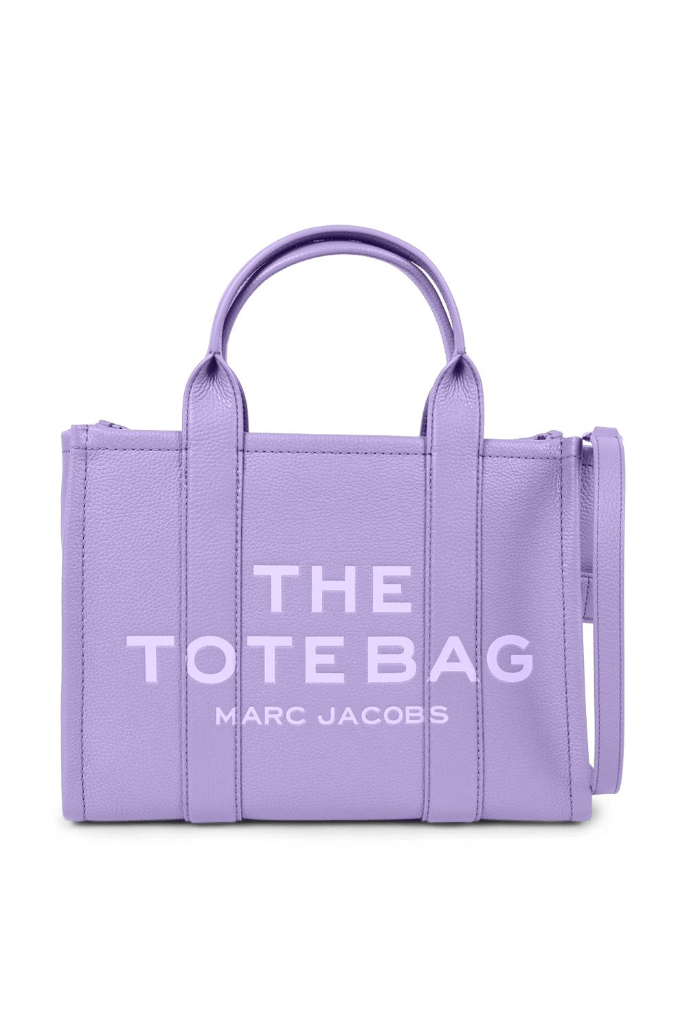 תמונה קידמית של תיק נשיאה מעור עם לוגו MARC JACOBS