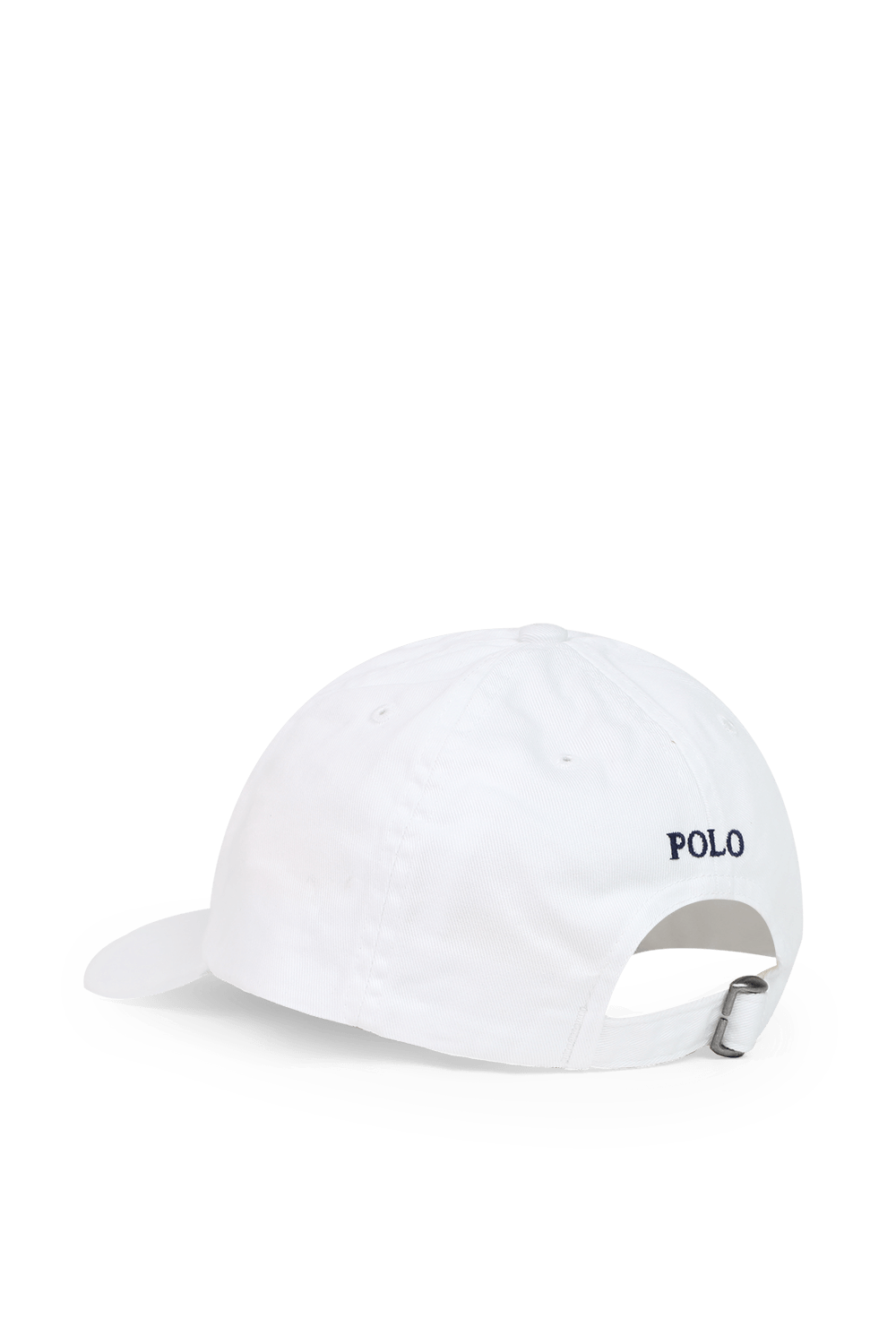 תמונה אחורית של כובע בייסבול בלבן עם רקמת פרש POLO RALPH LAUREN KIDS