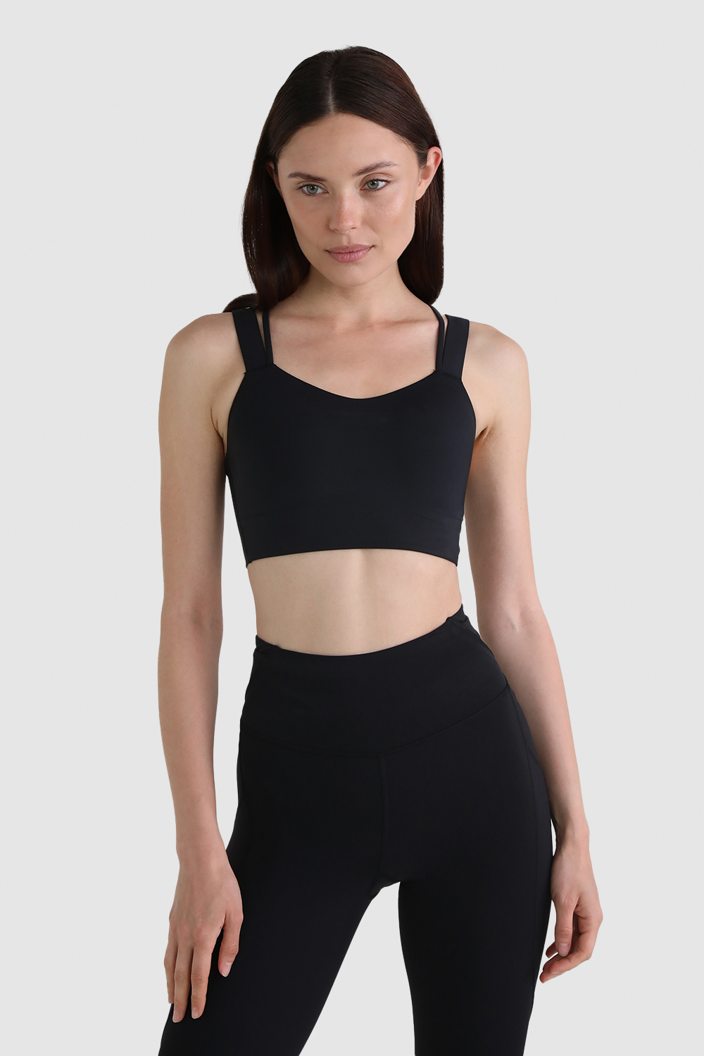 תמונת דוגמן קידמית של Like a Cloud Ribbed Longline Bra D/DD