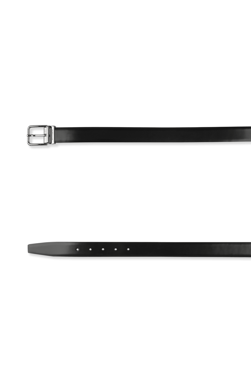 תמונה אחורית של Classic Leather Belt in Black