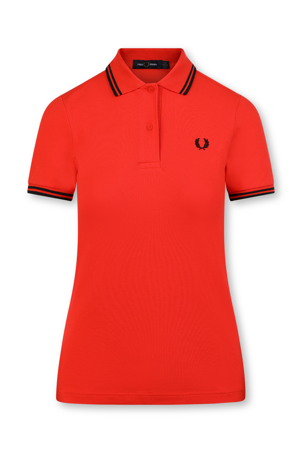 תמונה קידמית של חולצת פולו עם לוגו רקום FRED PERRY