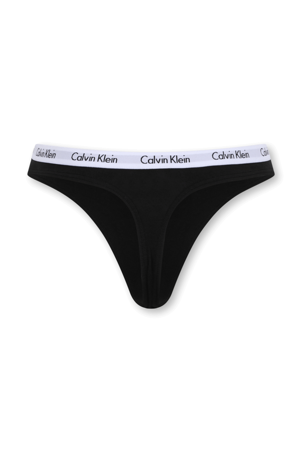תמונה אחורית של תחתוני חוטיני מכותנה CALVIN KLEIN