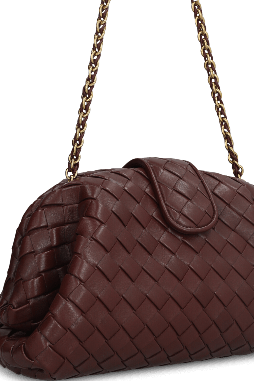 תמונת תקריב של תיק קלאץ' לורן 1980 מדיום BOTTEGA VENETA
