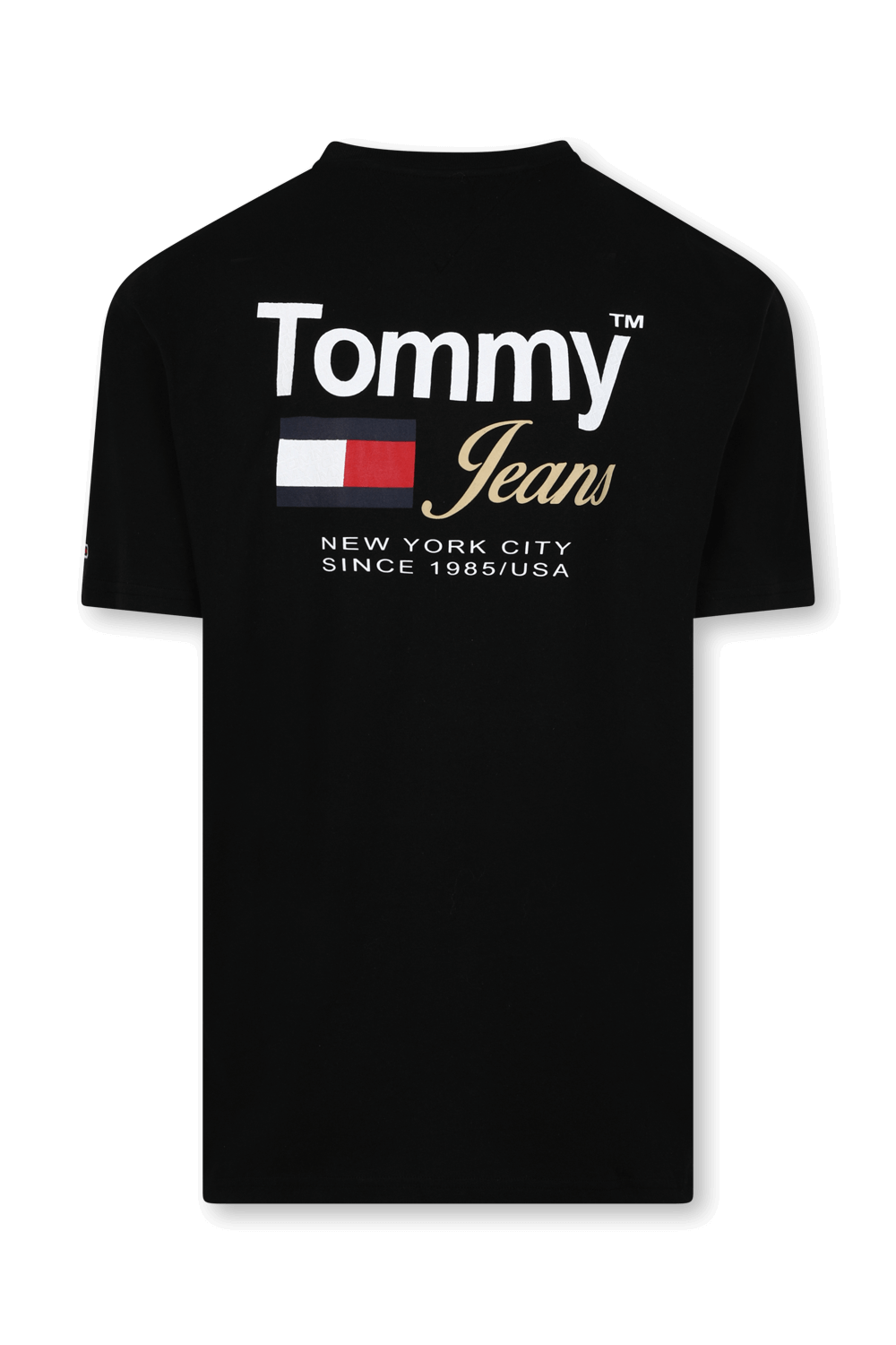 תמונה אחורית של חולצת טי עם הדפס לוגו בגב TOMMY HILFIGER