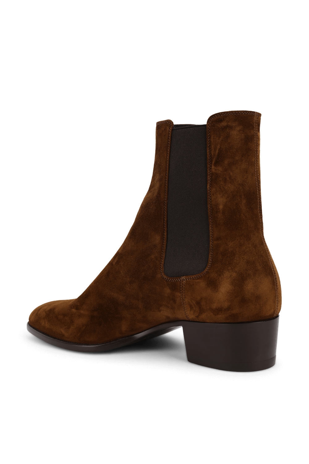 תמונה אחורית של מגפוני צ'לסי מעור עם עקבים SAINT LAURENT