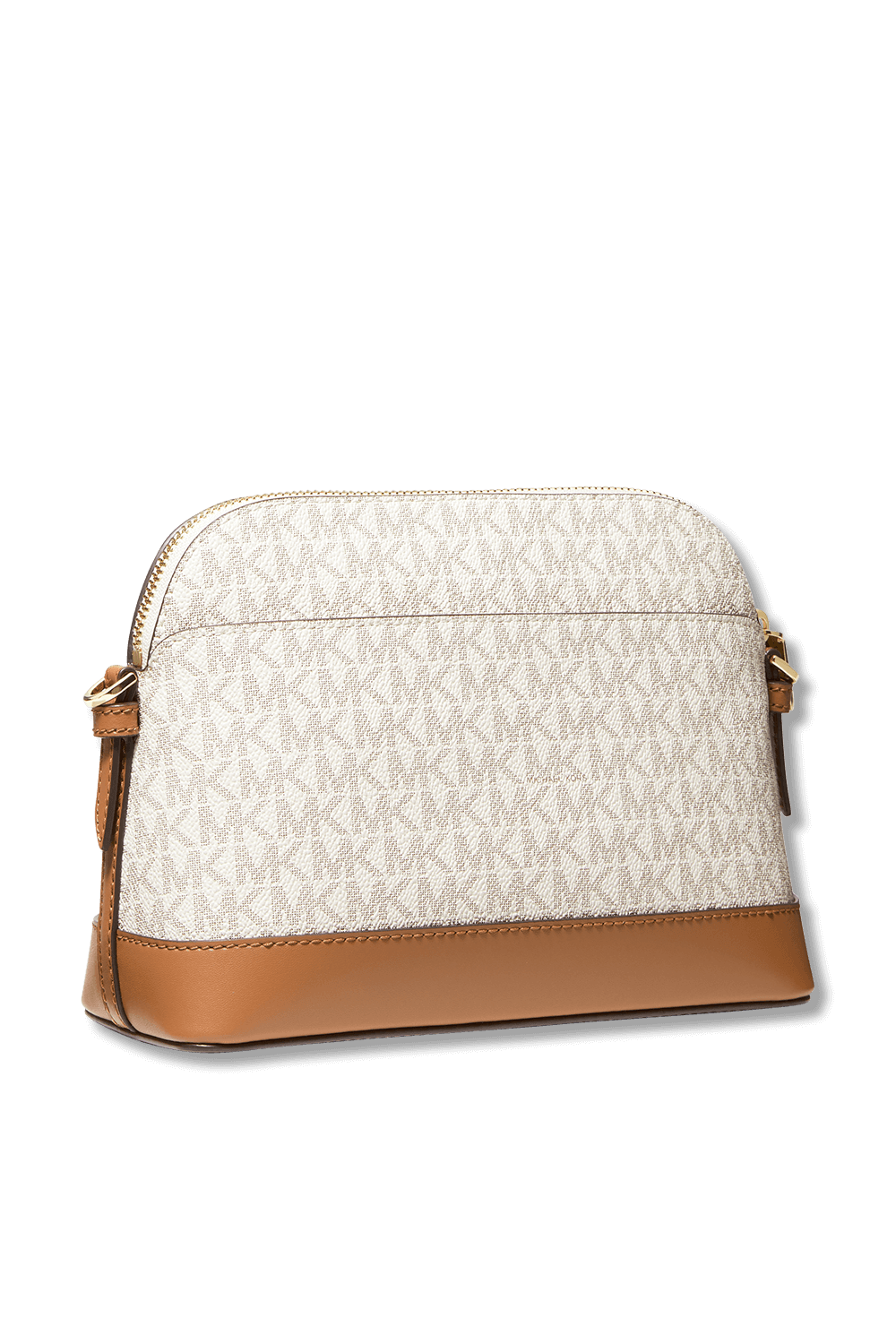 תמונה אחורית של Large Logo Dome Crossbody White Monogram Bag MICHAEL KORS