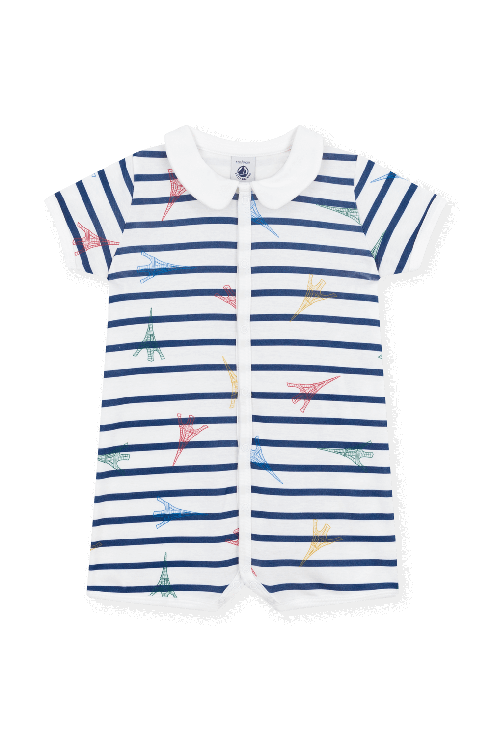 תמונה קידמית של אוברול קצר- גילאי 3-24 חודשים PETIT BATEAU