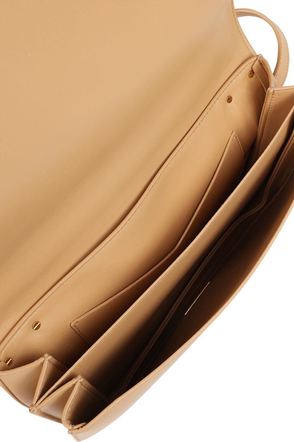 תמונת פנים של תיק רפאלו חום עם שרשרת זהובה BOTTEGA VENETA