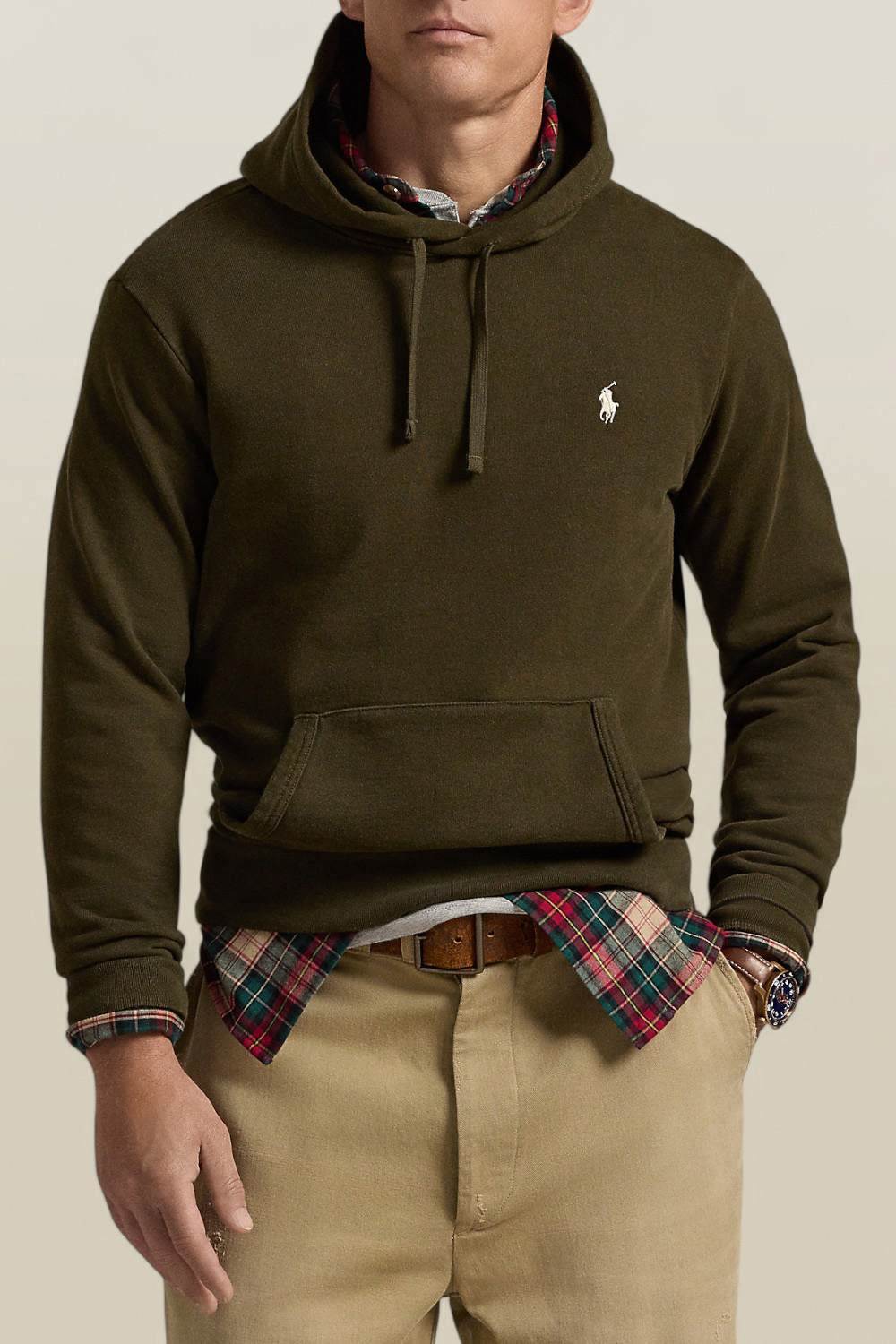 תמונת דוגמן קידמית של סווטשירט קפוצ'ון POLO RALPH LAUREN