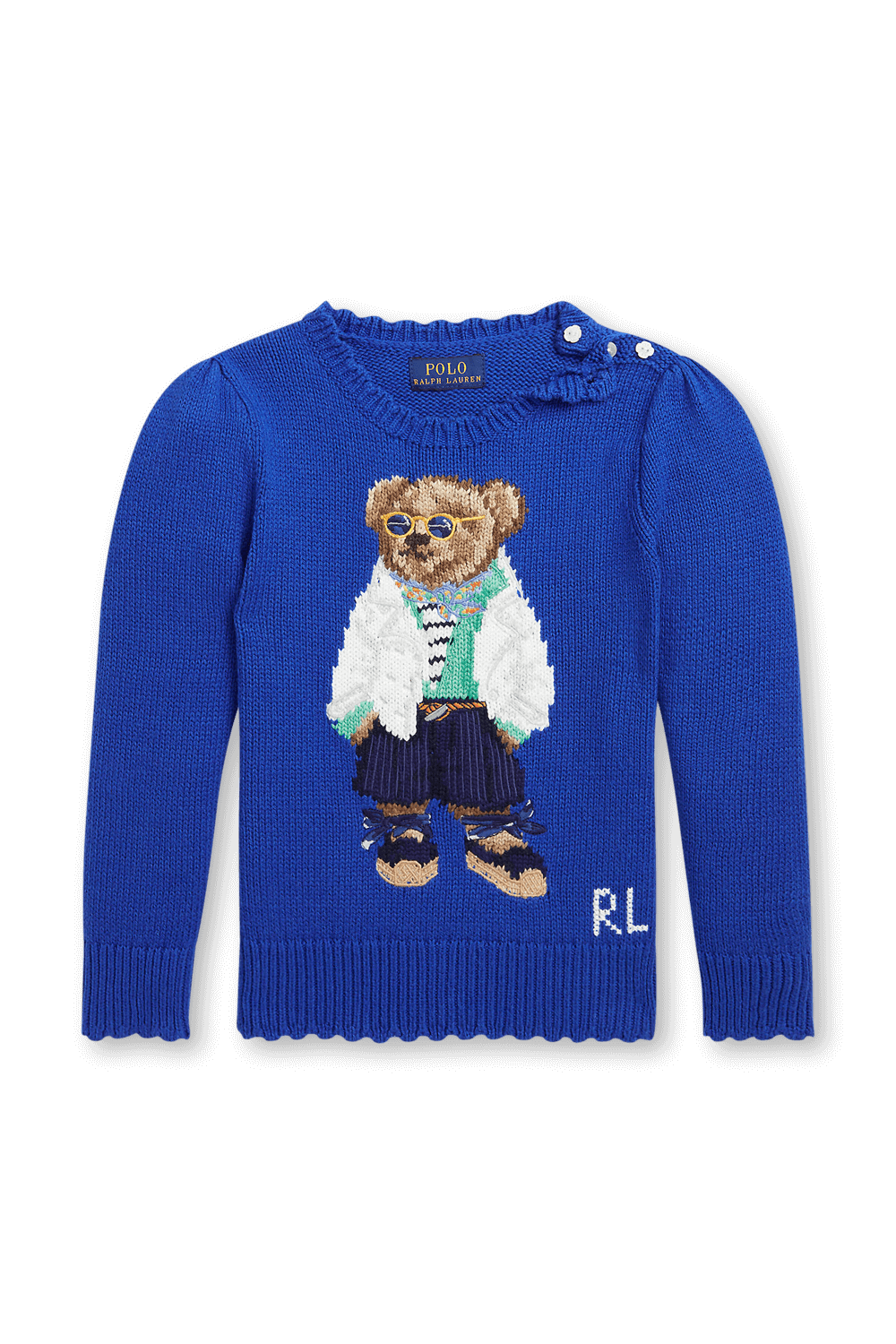 תמונה קידמית של סריג כותנה POLO RALPH LAUREN KIDS