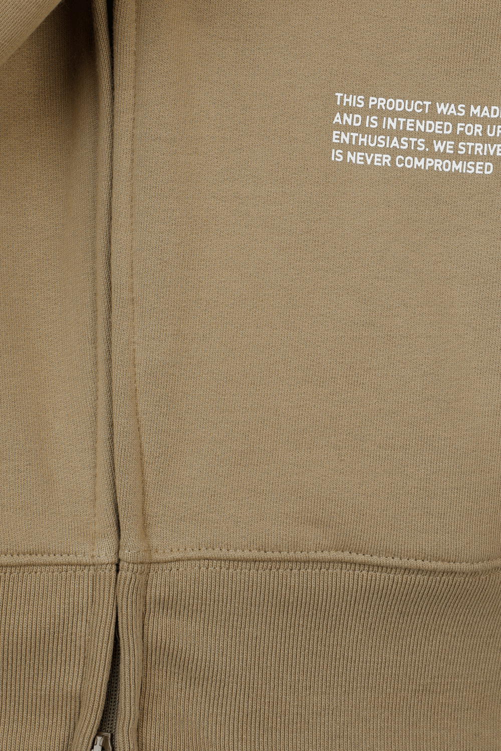 תמונת תקריב של Half Zip Hoodie in Brown