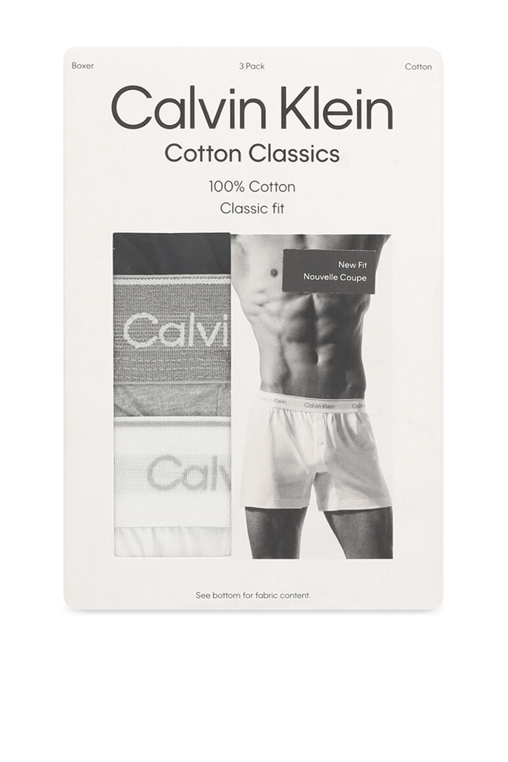 תמונה קידמית של מארז שלושה תחתוני בוקסר CALVIN KLEIN