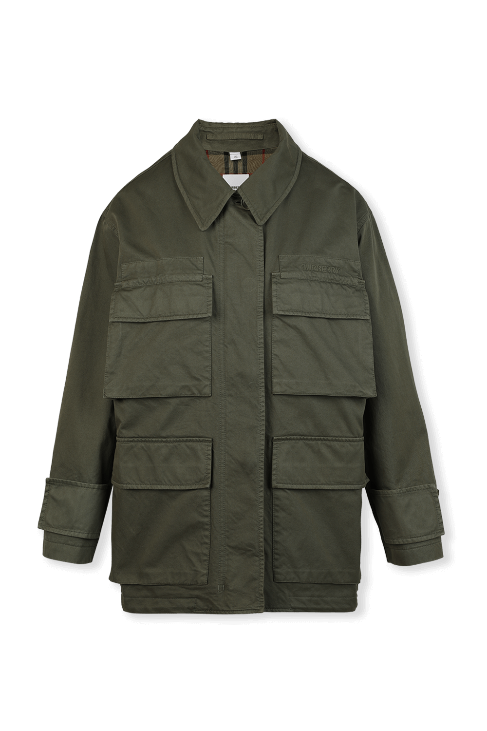 תמונה קידמית של Military Logo Jacket in Green BURBERRY