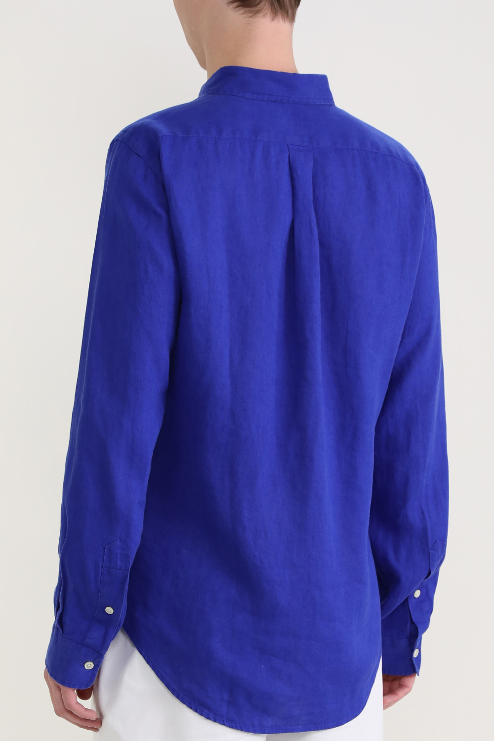 תמונת דוגמן אחורית של חולצה מכופתרת מפשתן POLO RALPH LAUREN