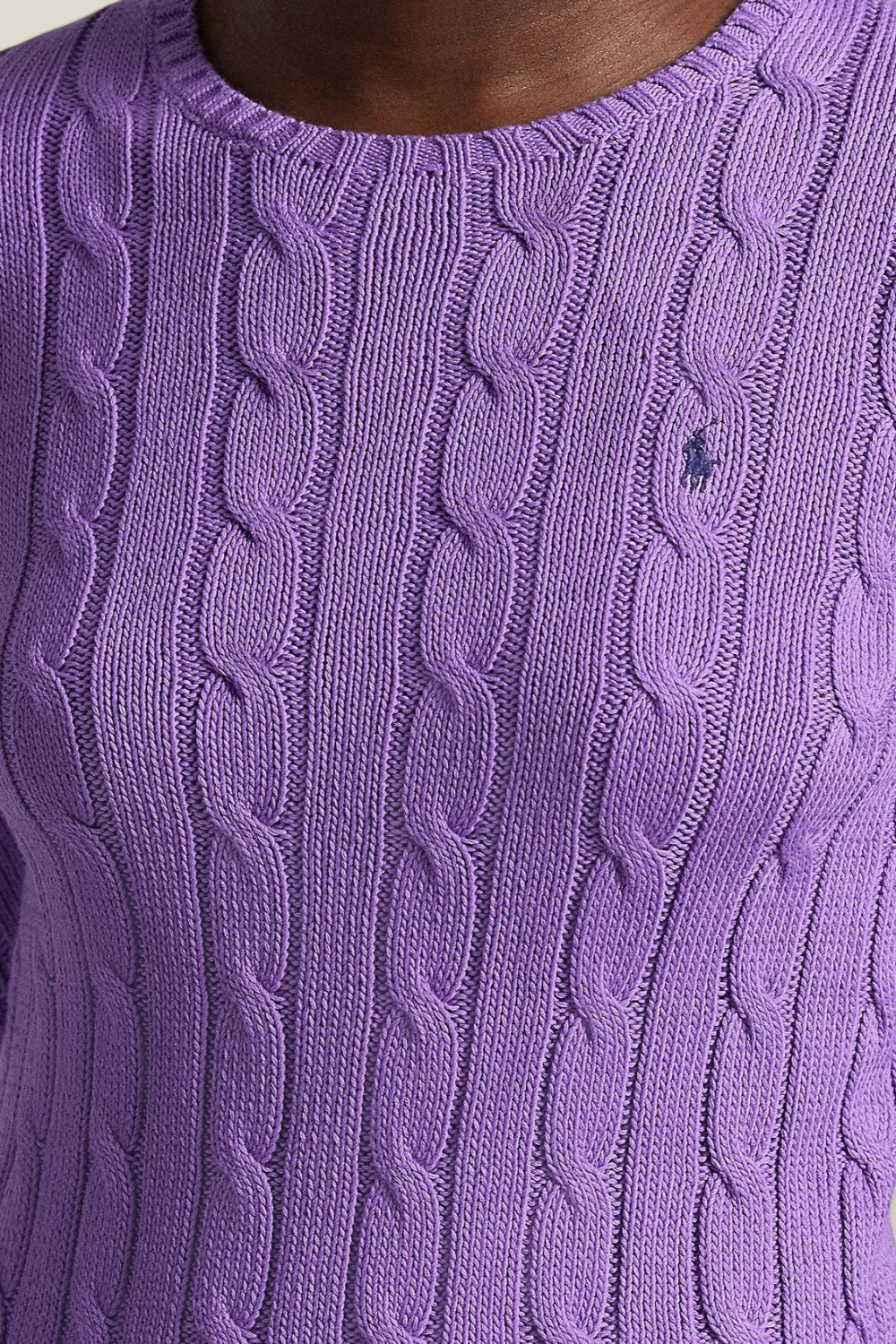 תמונת תקריב דוגמן של סריג מכותנה POLO RALPH LAUREN