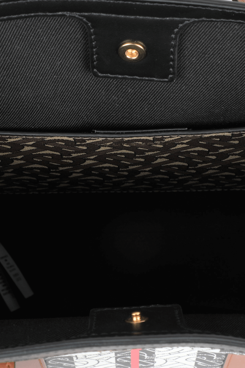 תמונת פנים של Monogram Stripe Tote Bag in Brown BURBERRY