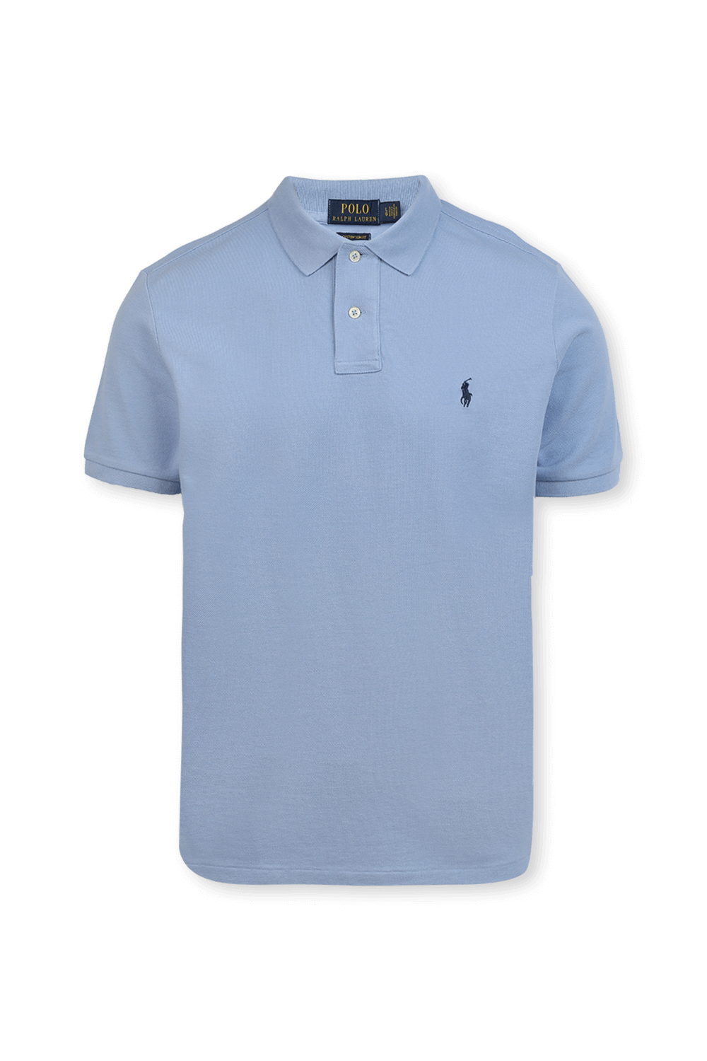 תמונה קידמית של Short Sleeve 2 Buttons Polo Shirt in Blue POLO RALPH LAUREN
