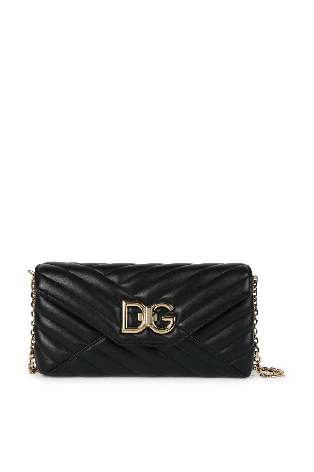 תמונה קידמית של תיק לופ מעור קווילט DOLCE & GABBANA