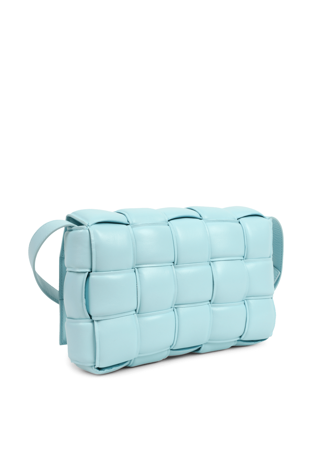 תמונה אחורית של תיק קסטה פאפר עם אבזם משולש BOTTEGA VENETA