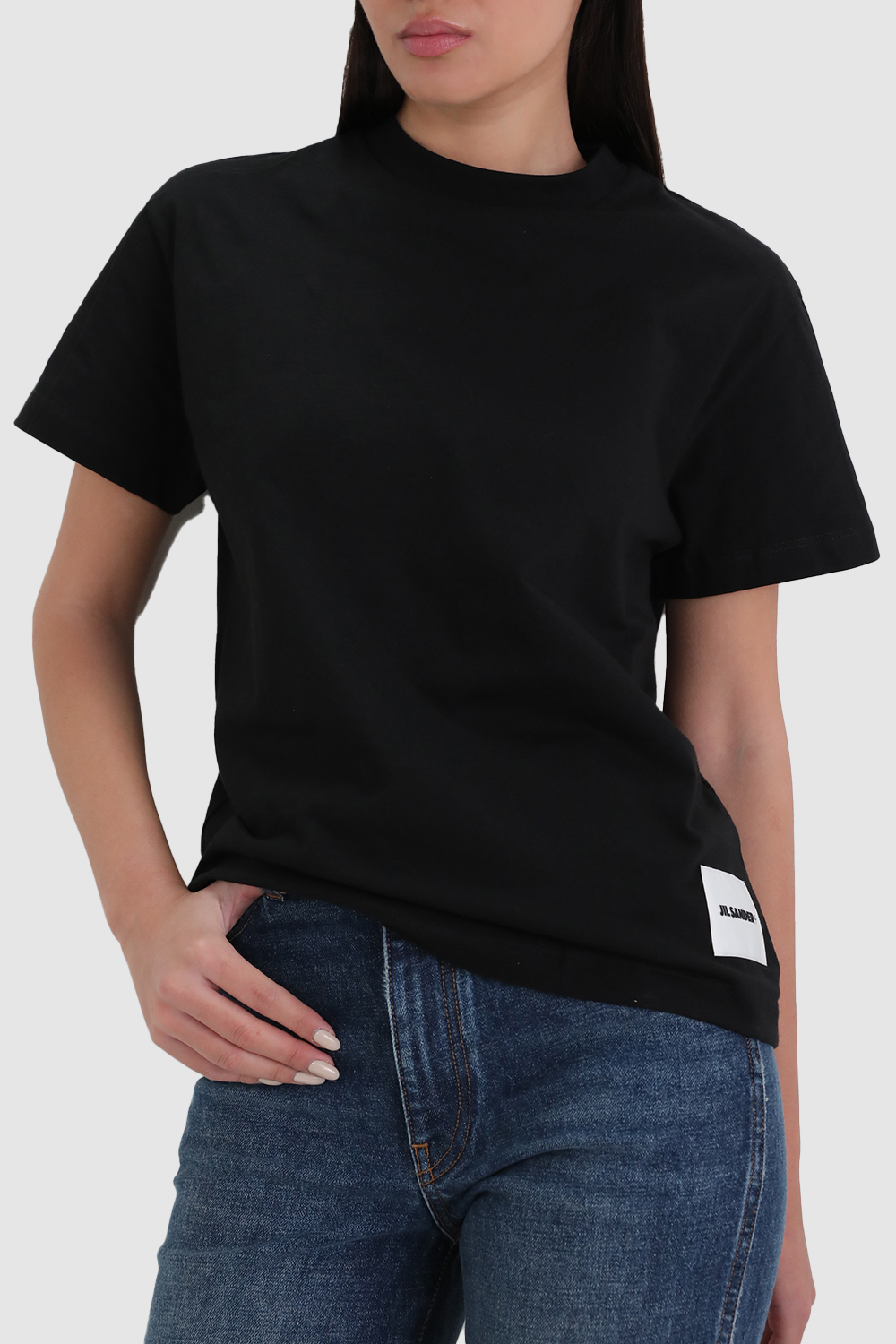 תמונת דוגמן קידמית של מארז שלוש חולצות טי JIL SANDER