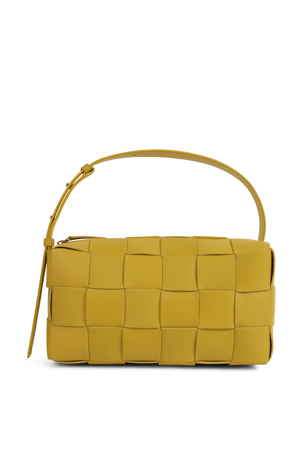תמונה קידמית של תיק כתף שתי וערב מעור BOTTEGA VENETA