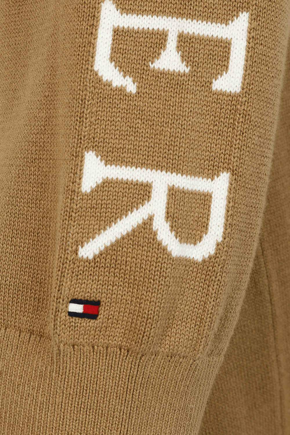 תמונה אחורית של שמלת סריג מכותנה אורגנית TOMMY HILFIGER