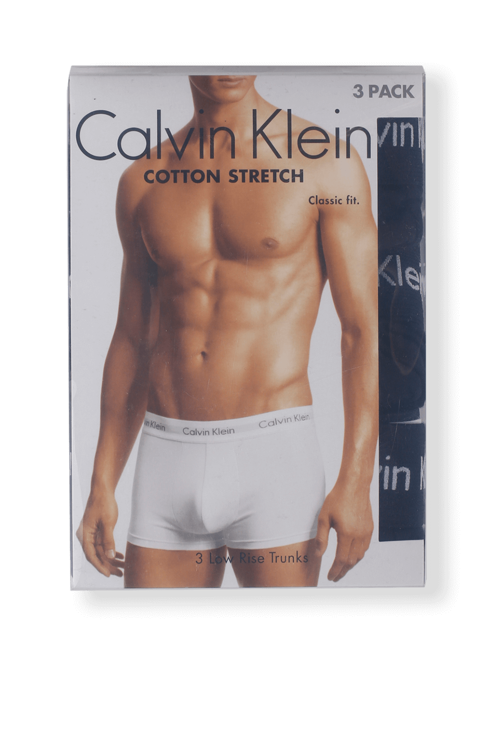 תמונה אחורית של מארז שלושה תחתוני טראנק CALVIN KLEIN