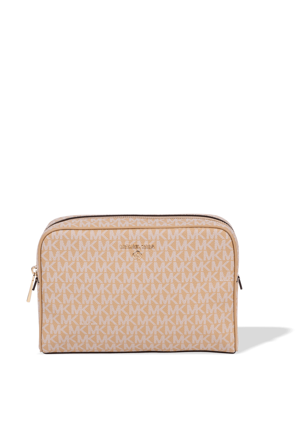 תמונה קידמית של Zip Travel Pouch in Beige MICHAEL KORS