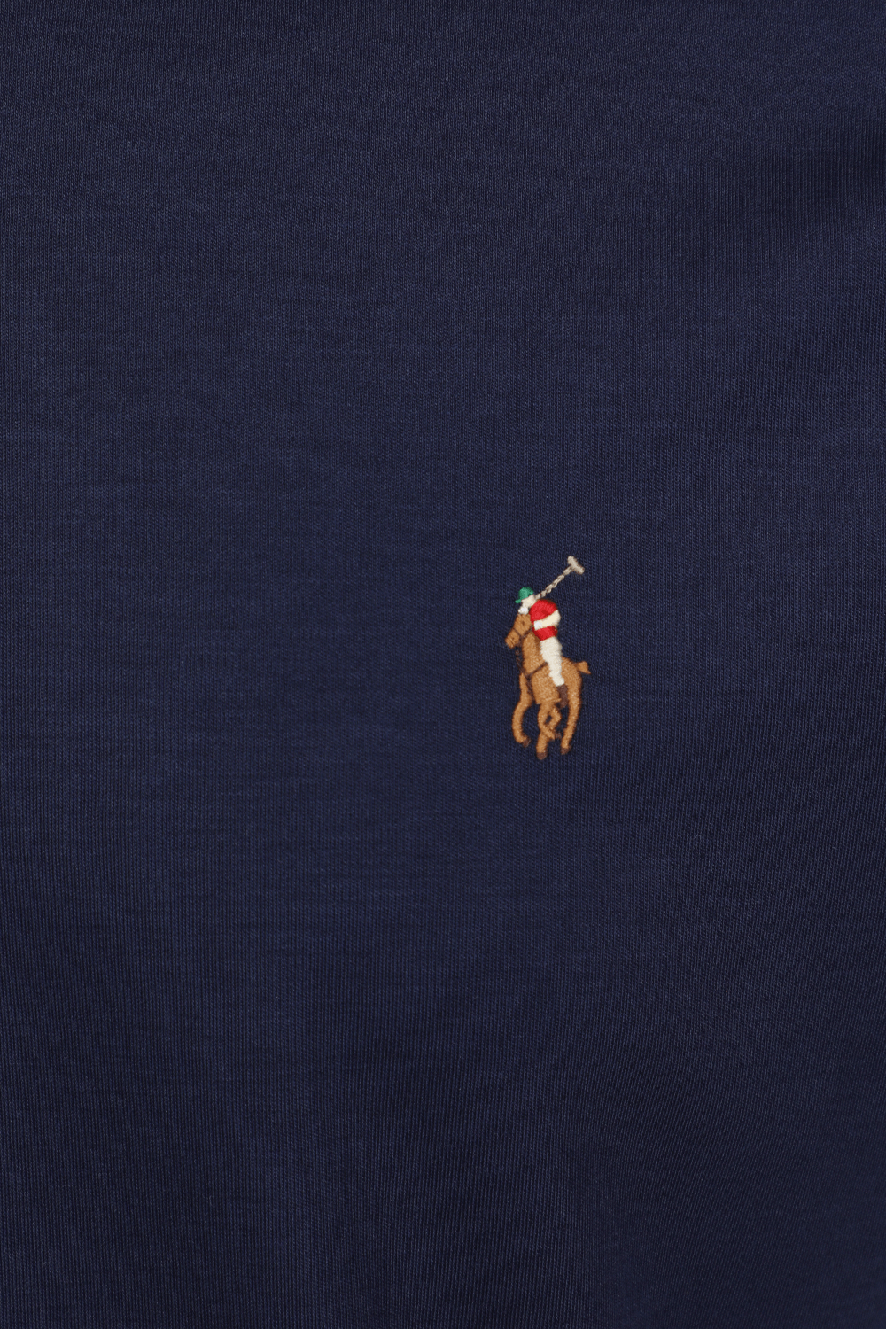 תמונה אחורית של חולצת פולו קצרה עם לוגו רקום POLO RALPH LAUREN