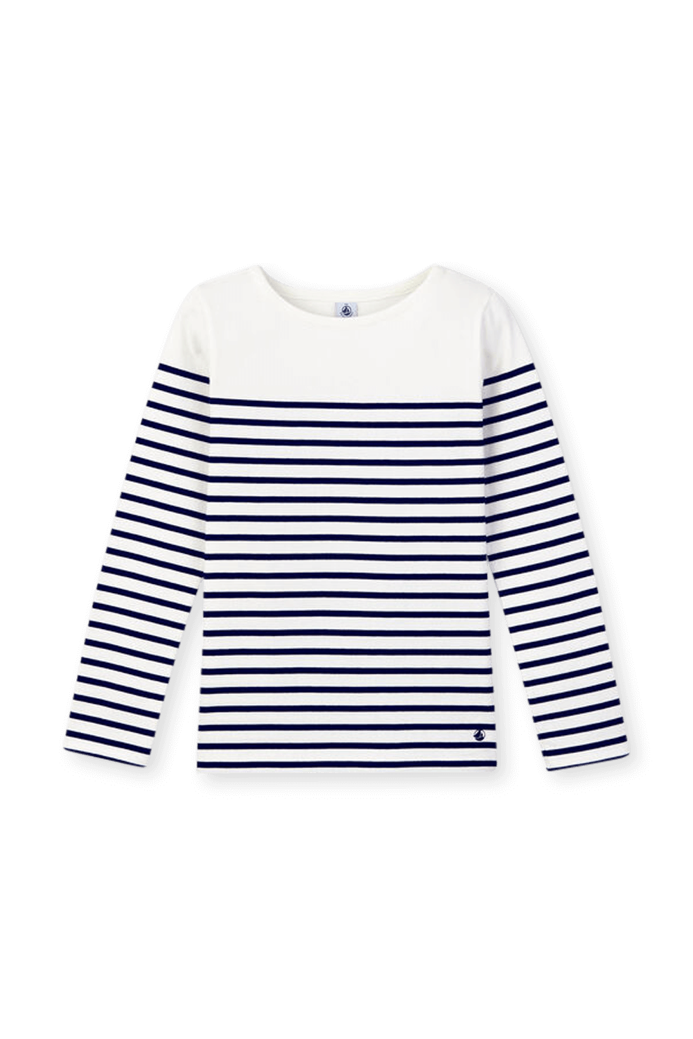 תמונה קידמית של חולצת פסים ארוכה PETIT BATEAU