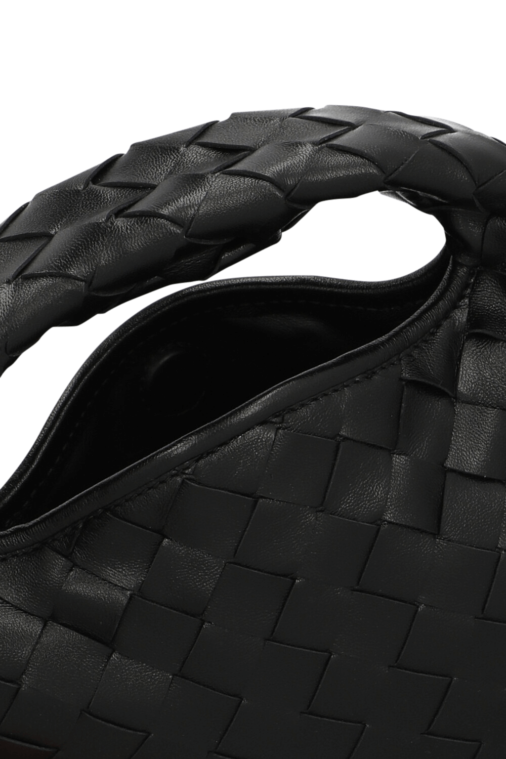 תמונת פנים של תיק הופ בגודל מיני BOTTEGA VENETA