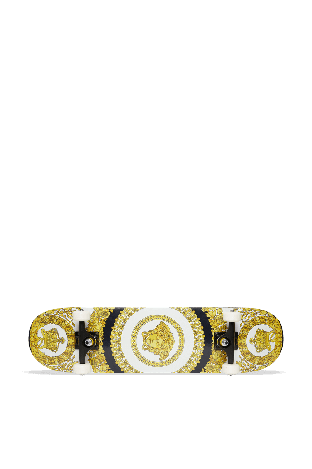 תמונה אחורית של סקייטבורד בעיצוב בארוק VERSACE