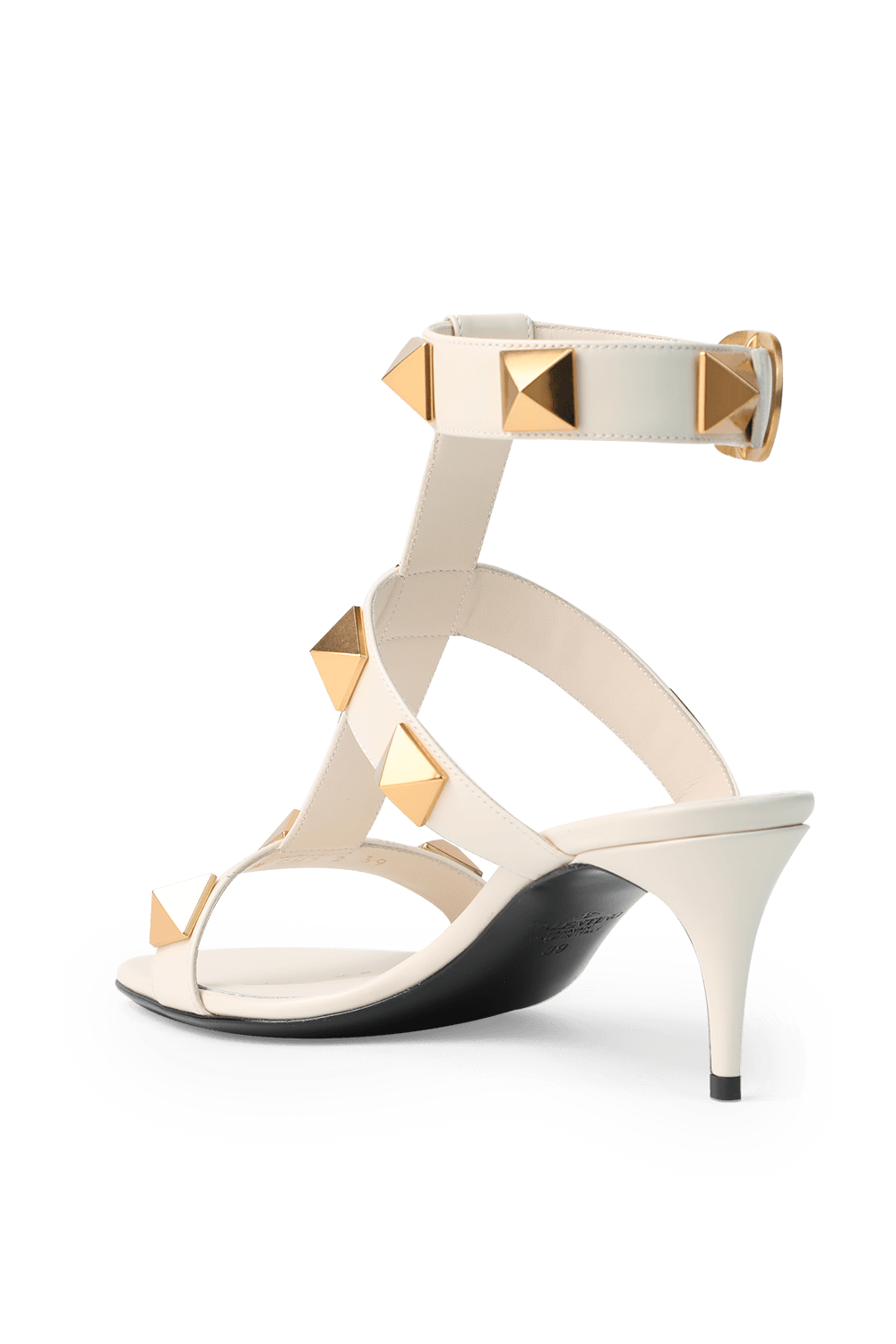 תמונה אחורית של Roman Stud Runway Sandals in Cream VALENTINO GARAVANI