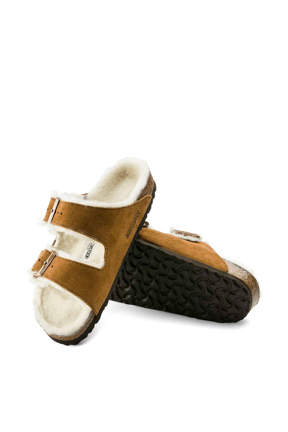 תמונת תקריב של סנדלי אריזונה שרלינג BIRKENSTOCK