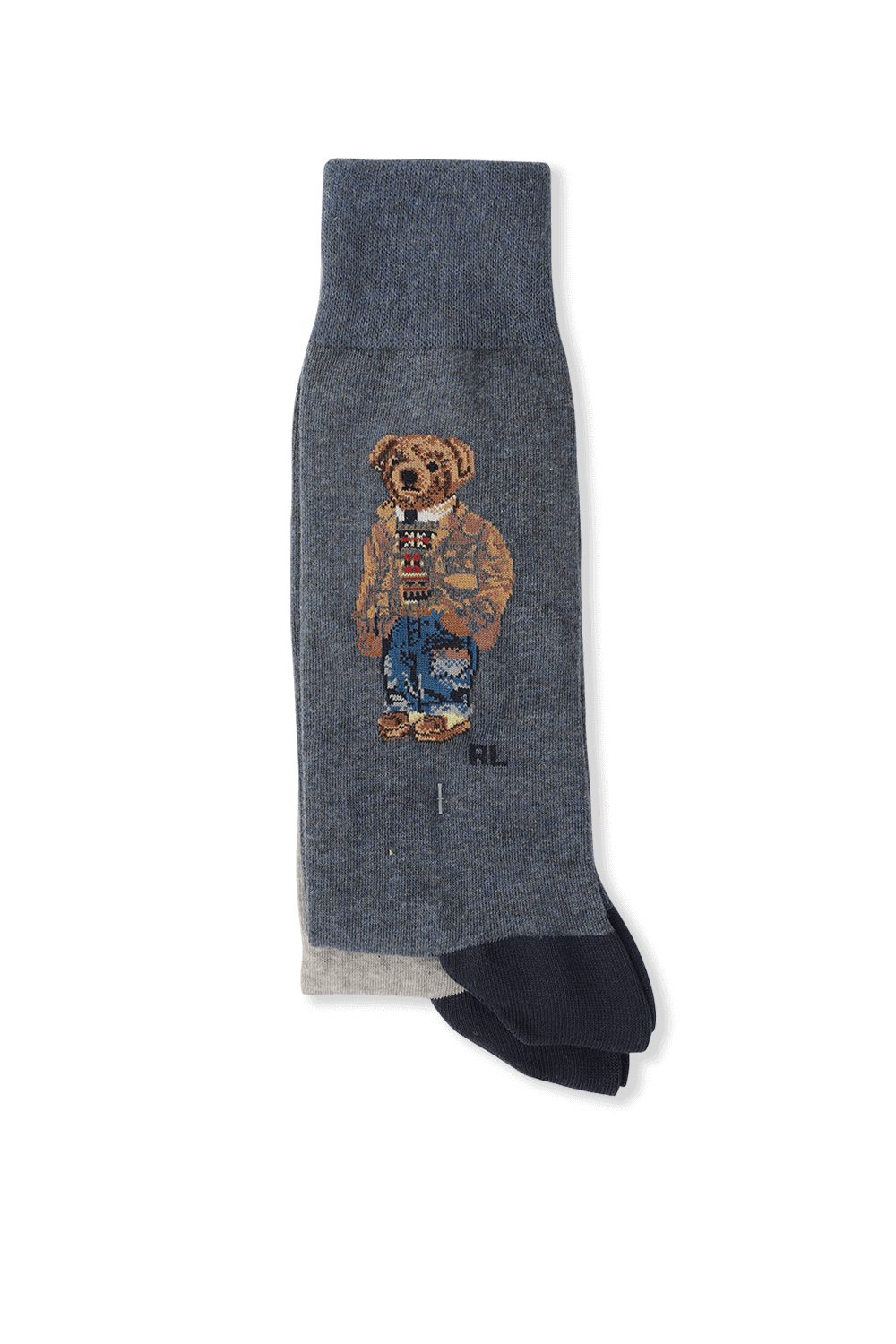 תמונה קידמית של 2 Pack Mid Socks Polo in Grey POLO RALPH LAUREN